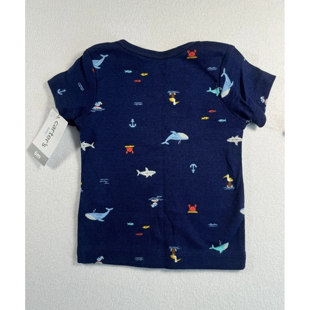 Carter's Baby Boys 3-Pack Outfits 6 Months Beach Shark Pirate Theme‎
